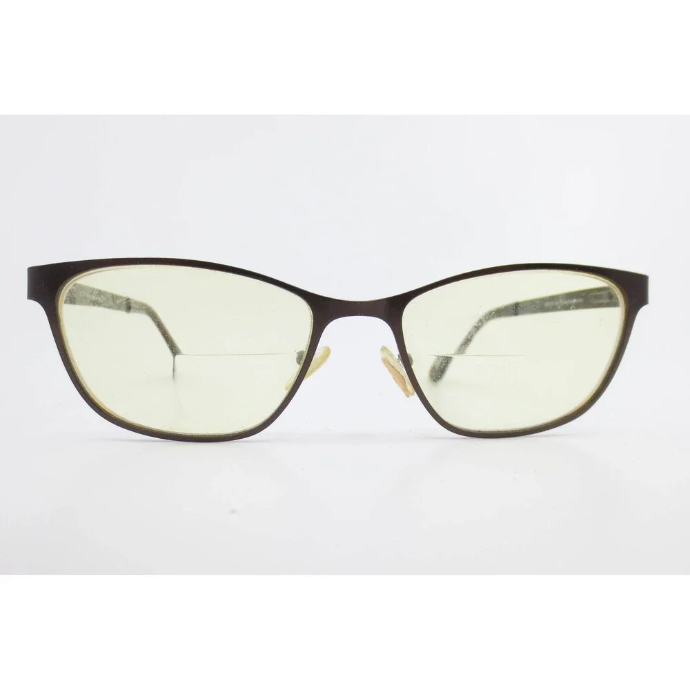 New Globe L5167-P Brown Cat Eye Eyeglasses Frames 55-18-140 Metal Women